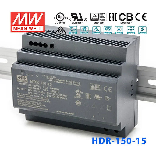 HDR-150-15 MEAN WELL Power Supply | HTD Electronics