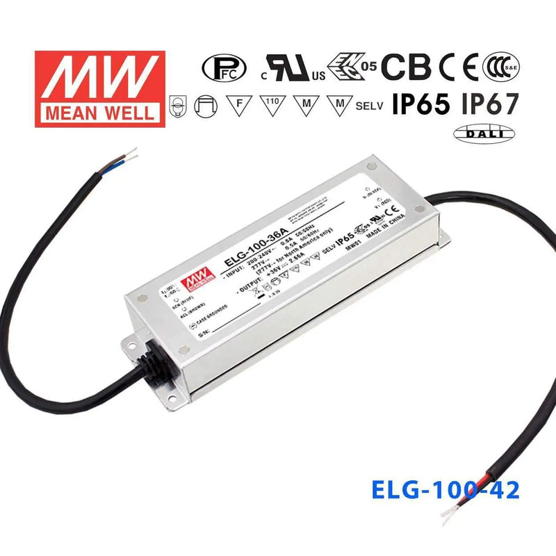 ELG-100-42D2 MEAN WELL Power Supply | HTD Electronics