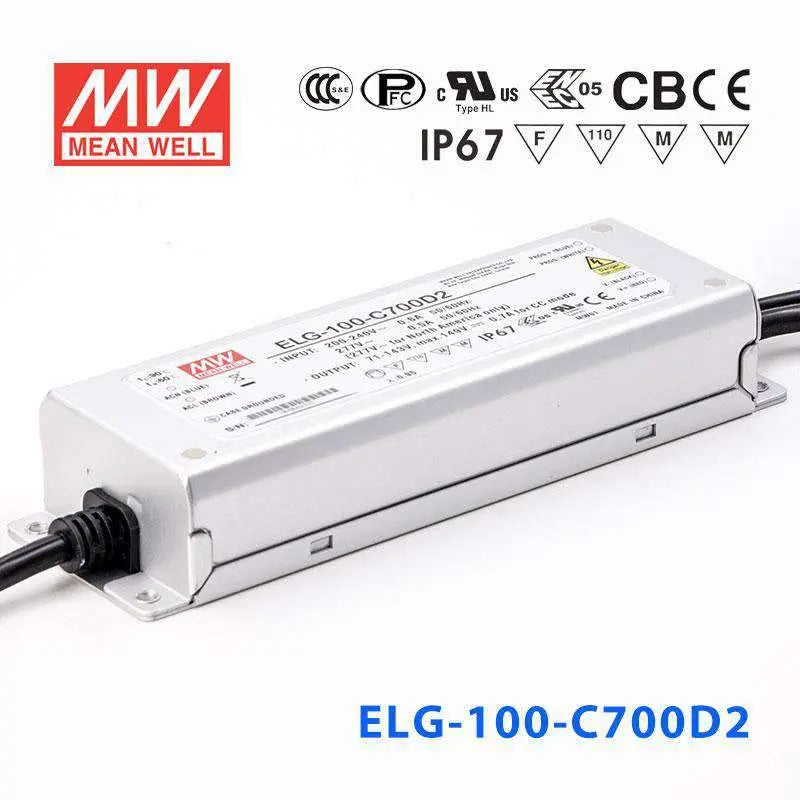 ELG-100-C700D2 MEAN WELL Power Supply | HTD Electronics