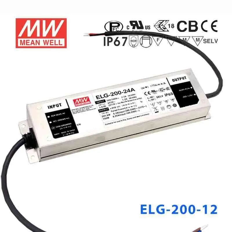 ELG-200-12AB MEAN WELL Power Supply | HTD Electronics