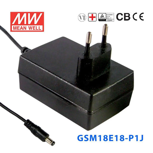 GSM18E18-P1J MEAN WELL Power Supply | HTD Electronics