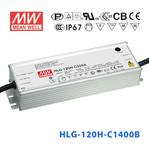 HLG-120H-C1400AB MEAN WELL Power Supply | HTD Electronics