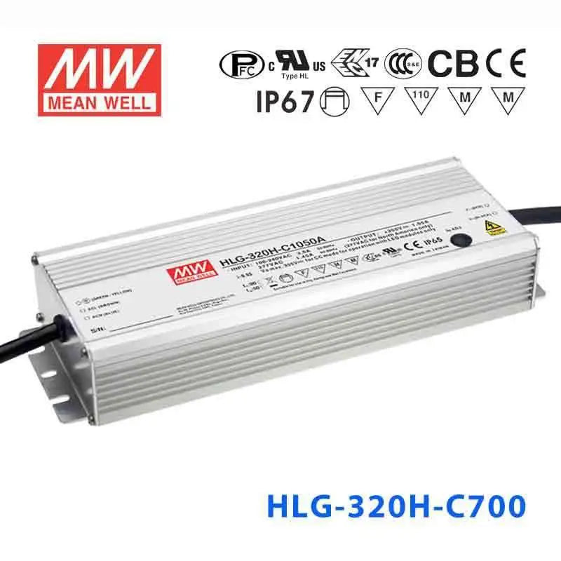 HLG-320H-C700A MEAN WELL Power Supply | HTD Electronics