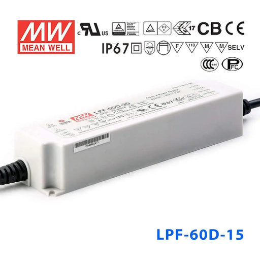LPF-60D-15 MEAN WELL Power Supply | HTD Electronics