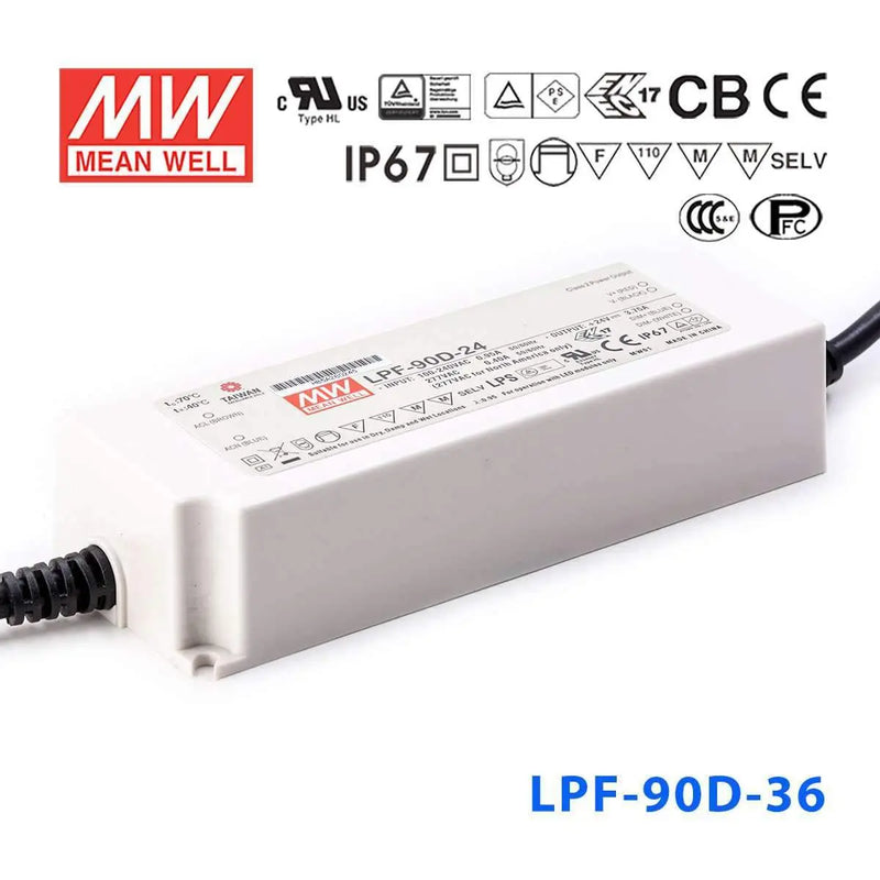 LPF-90D-36 MEAN WELL Power Supply | HTD Electronics