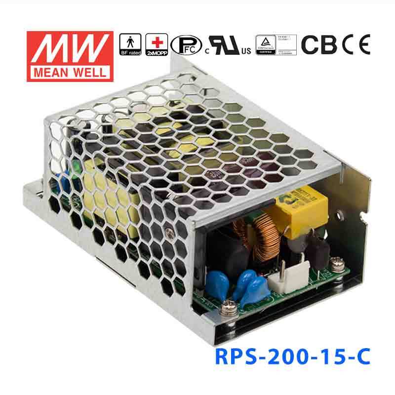 RPS-200-15-C MEAN WELL Power Supply | HTD Electronics